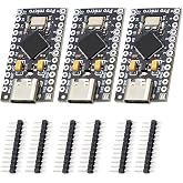 Pro Micro with Atmega32U4 chip Development Board, AYWHP 3 PCS Pro Micro 5V/16MHz Nano microcontroller Development Board with Built-in USB updater Type-C Interface Compatible with Arduino IDE