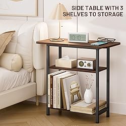SLEEPING LAMB Side Table for Living Room, 3-Tier