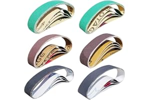 TOCKROP 24 Pcs 3/4" x 12" Replacement Knife Sharpener Sanding Belt Kit for Work Sharp Knife & Tool Sharpener Ken Onion Edition (WSKTS-KO) - 80/120/240/400/1000/1200 Grits (3/4 x 12 Inch)