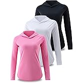 Liberty Pro 3 Pack: Women's Active Lightweight Long Sleeve Hoodies, UPF Sun Protection Pullover Shirts with Thumb Holes