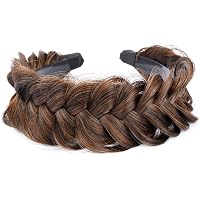 Diguan Haarband Mit 2 Geflochtenen Strähnen – Synthetisches Haar, Elastisch, Bohemian-Style