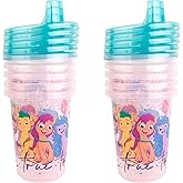 The First Years Take & Toss My Little Pony Sippy Cups - Reusable Toddlers Cups with Lids - Kids Party Pack with 2 Travel Caps - 10 Oz - 10 Count
