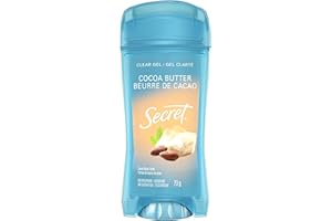 Secret Fresh Clear Gel Antiperspirant and Deodorant for Women, Cocoa Butter Scent, 73 g