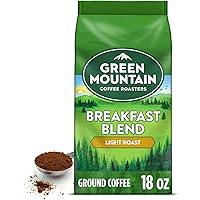 Green Mountain Coffee Roasters Breakfast Blend, Ground Coffee, Light Roast, Bagged 18 oz