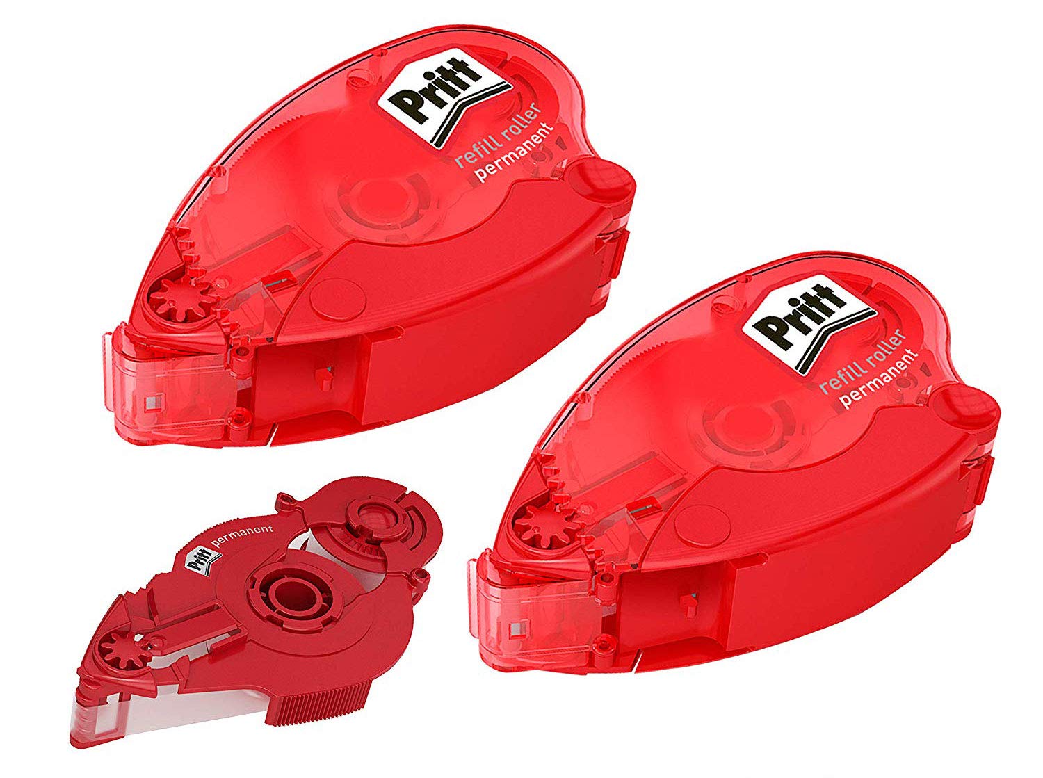 Pritt 9HZRRPHP1X Permanent Adhesive Roller Refill for Permanent Bonding Tape Length 16 m Tape Width 8.4 mm Economy Set with 2 Refillable Rollers and 1 Refill