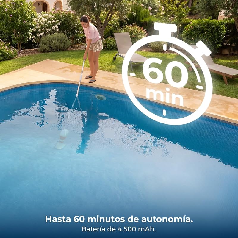 Rockstar Pooldroid 3000 Aspirador Manual de Piscina Sem Fios