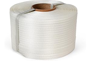 ESK Packaging® Woven Poly Cord Strapping - 1/2" x 1500 Foot x 825lbs Break Strength – Medium Duty, Weather-Resistant Flat Rope – 1 Roll