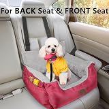 GoFirst Dog Car Seat Small Dogs Cats Booster With Storage Red view 4