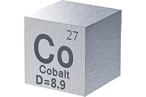 GALLANT METALS Cobalt Cube - Metal Element Cubes - Laser Engraved Density Cube Set for a Periodic Table of Elements Collection - (Cobalt, 1 inch)