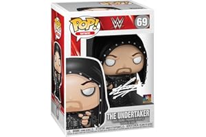 HOFSM.COM HALL OF FAME SPORTS MEMORABILIA Mark William Calaway The Undertaker #69 Facsimile Signed Reprint Laser Autographed Funko POP! WWE Wrestling Figurine with Protector Case