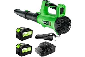 VITALFLOW Electric Leaf Blower Cordless, 540CFM/170MPH Battery Powered Leaf Blower with 2x6.0Ah Battery & Charger - Lightweight Cordless Leaf Blowers for Lawn Care, Patio Cleaning, Leaves & Dust Removal