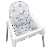 ZARPMA Cotton Forest Highchair Cover for IKEA Antilop Grey Forest view 1