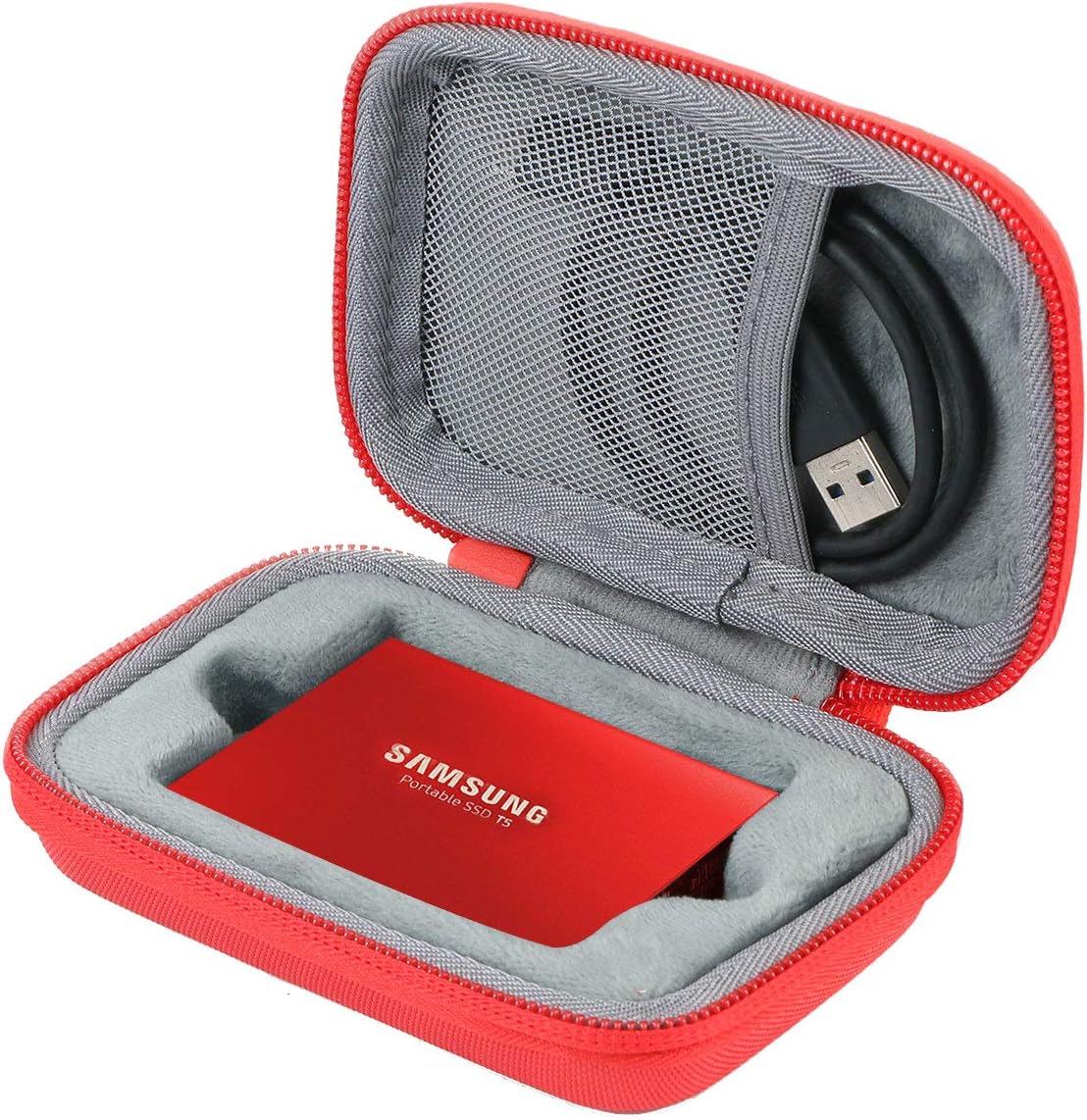 co2CREA Storage Carry Travel Hard Case for Samsung Portable SSD T3 T5