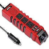 BYGD 150W Car Power Inverter DC 12V to 110V AC Converter with 3 Charger Outlets and Dual 2.4A USB Ports Cigarette Lighter Soc