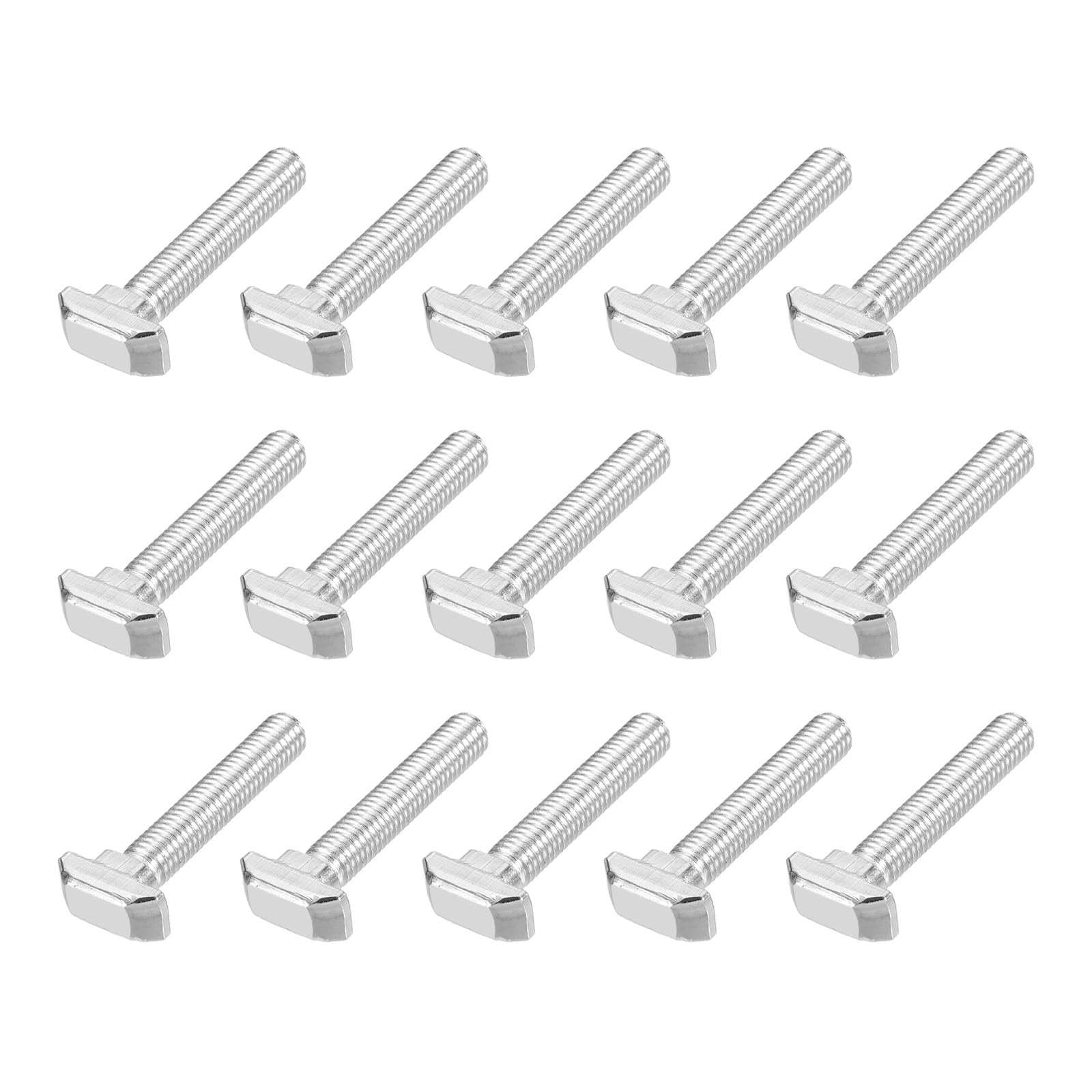 PATIKIL M8x45 Hammer Head Bolt T Screw, 15 Pcs T Slot Drop in Bolt Hammer Head Bolts for 4040 Series European Standard Aluminum Profile