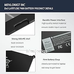 7480 F3YGT 2X39G 60WH Laptop Battery for Dell