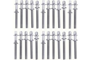 ROCKIBLE 24 Pieces Drum Screws Drum Tension Rods Screw Rod Replacement Accessory