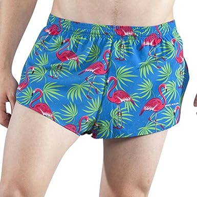 Amazon Com Boa Mens Stretch 1 Elite Split Printed Running Short