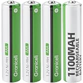 Granicell 2800mAh AA 1.2V NiMH Rechargeable Batteries, VV1 Series, Pack of 4