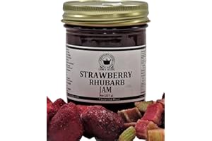 SCHERGER'S KETTLE - SHIPSHEWANA, IN Strawberry Rhubarb Jam, All Natural/Low Sugar, 8 oz