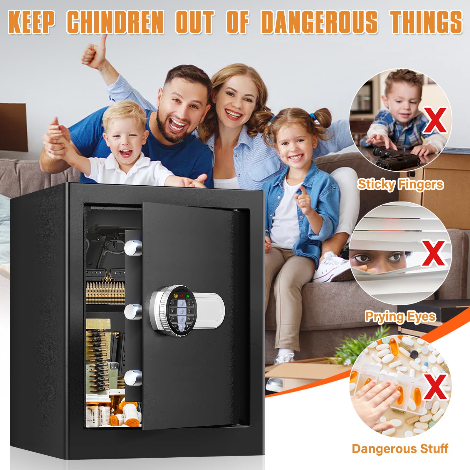 Mua 2.3 Cu ft Large Fireproof Safe Box Set For HOME USE, Anti-Theft ...