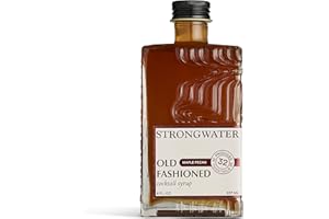 Strongwater Maple Pecan Old Fashioned Craft Cocktail Mixer - Makes 32 Cocktails - Handcrafted Old Fashioned Syrup with Pecan Extract, Sugar & Cherry - Just Mix with Bourbon or Whiskey