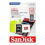 SanDisk 32GB Ultra microSDHC UHS-I Memory Card with