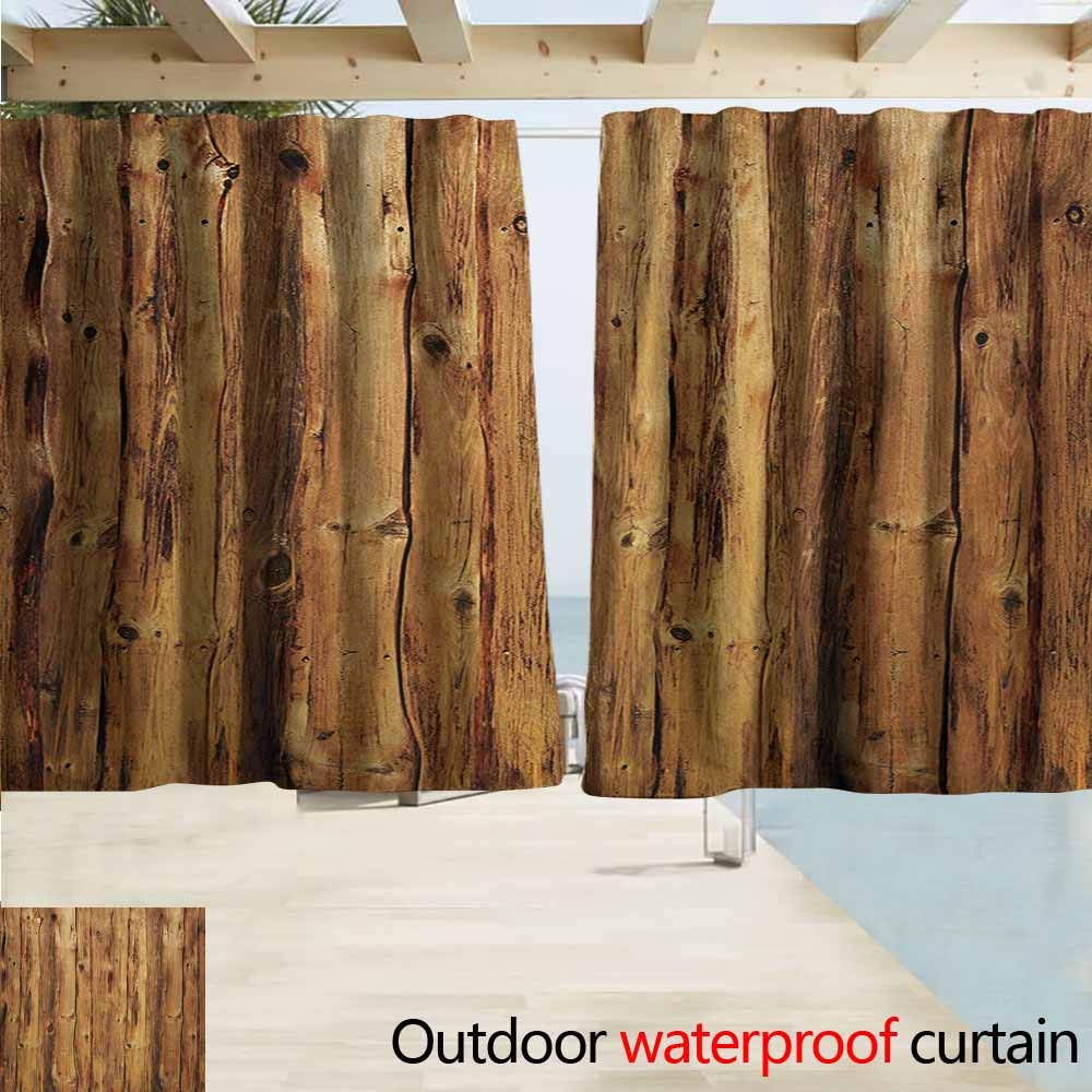 Amazon Com Homrkey Rustic Custom Outdoor Curtain Wooden Tree