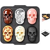 KASHME Richly Detailed Skull Baking Pan with Metal Reinforced Frame, Easy Release Silicone Skull Molds for Baking, BPA Free and Dishwasher Safe