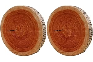 Wood Log Throw Pillow - 2 Piece Cushion Set, Realistic Natural Decor, Comfortable Support Novelty Accessory | Unique Decor fo