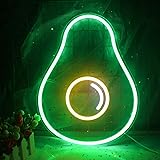 LUCUNSTAR Avocado Neon Sign Green Led Sign Fruit