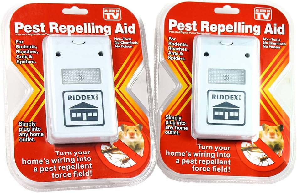 2 Plugs Pest Repellent for Rodents Roaches Ants Spiders