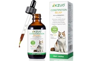 Ninsiec Constipation Relief for Cat, Cat Laxative Constipation Relief, Cat Stool Softener, Anti Diarrhea for Cat,100% Natural Cat Laxative with 6 Probiotics Cat Stool Softener - 2 fl oz (1 Bottle)