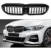 Front Grill/Grilles Kidney Grill Replacement for BMW 3 Series G20 2019-2022 (Single Slat Gloss Black)