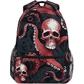 UMIRIKO Skull Octopus Children's Backpack, Bookbag for Kids, School Bag for Teens Girls Boys with Name Tag M 20848704