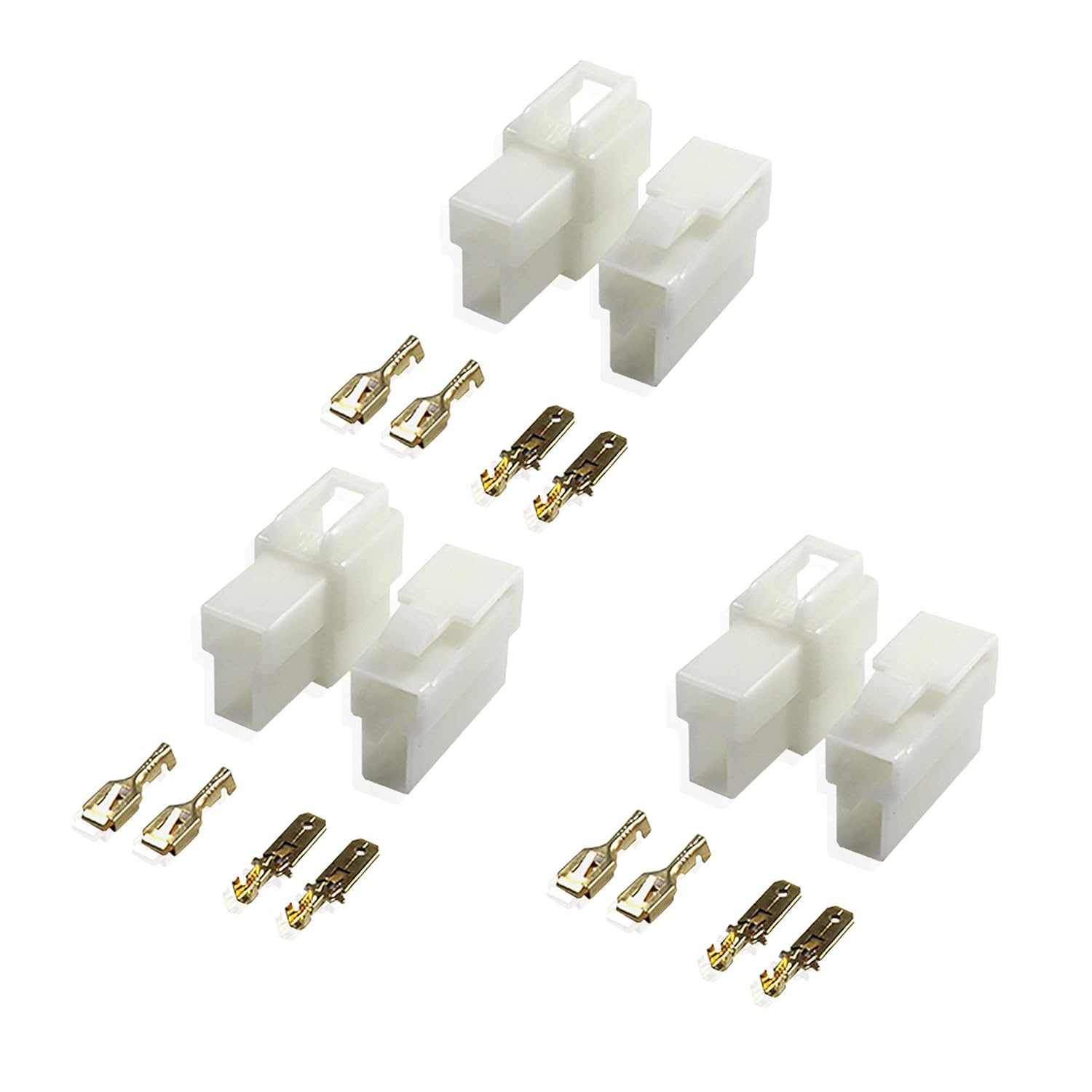 1 Voie Lot de 3 Auto Moto Bateau Quad Terminal 6.3mm Kit Connecteur /&eacute;lectrique 2//3//4//6//8 Voies