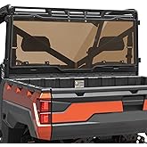 KEMIMOTO Anti UV Tinted Rear Window with Pre-installed Rubber Strips Compatible with Polaris Ranger 1000/XP 1000/Crew 2017-20