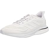 adidas womens Supernova Running Shoe, White/White/Silver Metallic, 9.5 US