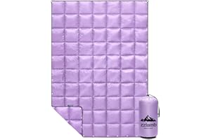 zzlamb Camping Blanket for Cold Weather,Outdoor Puffy Blanket Portable Down Alternative,Windproof Warm Cloak with Snaps,Cozy Quilt Backpacking Picnic RV Travel Plane Car Hammock Beach Climbing