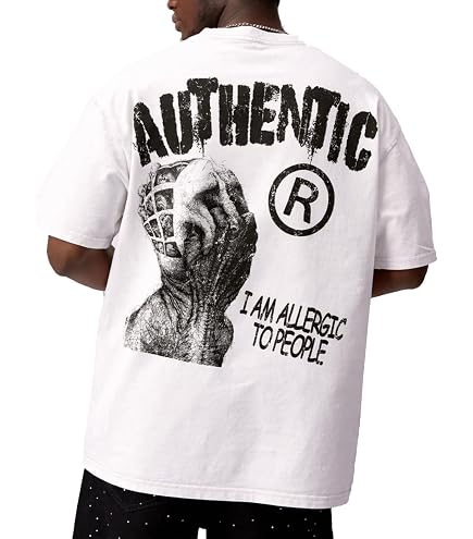 SOLY HUX Men's Y2K Graphic Short Sleeve Punk Loose Summer T Shirts