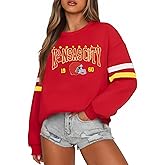 UNIQUEONE Game Day Sweatshirt Women Football Sweatshirts Football Mom Hoodie Touchdown Shirt Casual Crewneck Pullover
