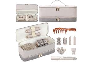 BAGCRAZY Travel Carrying Case for Dyson Shark Flexstyle Revlon Hair Dryer Airwrap, Double-Layer Dyson Airwrap Travel Case, Portable Shark Hair Tools Storage Bag for Airwrap Styler and Attachments