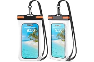 PEDVSTY 2 Pack Waterproof Phone Pouch [3D Seamless Clear Soft Edges], Waterproof Case for iPhone 15 14 13 Pro Max Plus Galaxy S24 S23 Pixel Up to 7.2" - IPX8 Dry Bag Beach Cruise Vacation Essentials