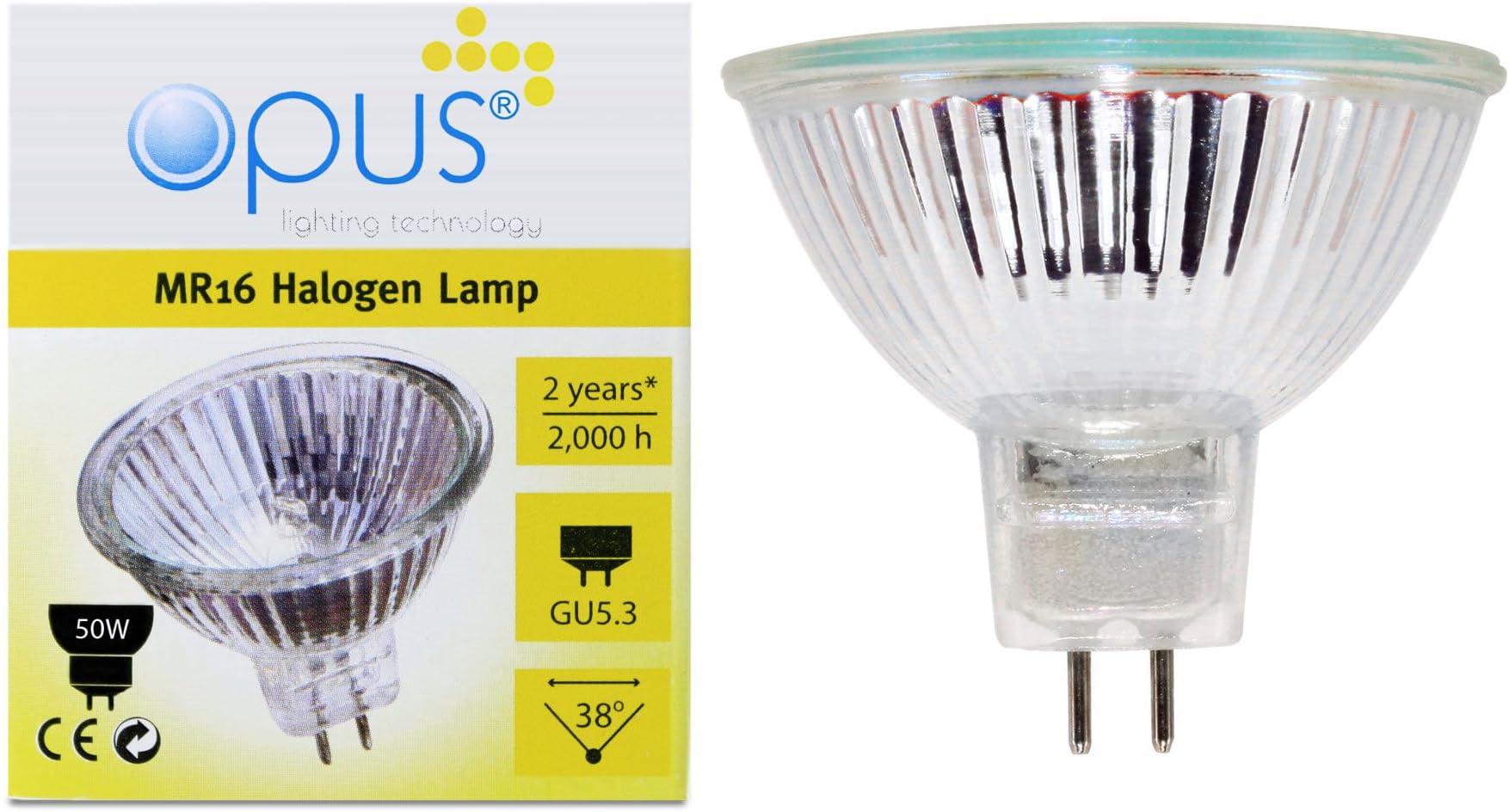 10 x GU5.3 MR16 50w 12v Halogen Bulbs