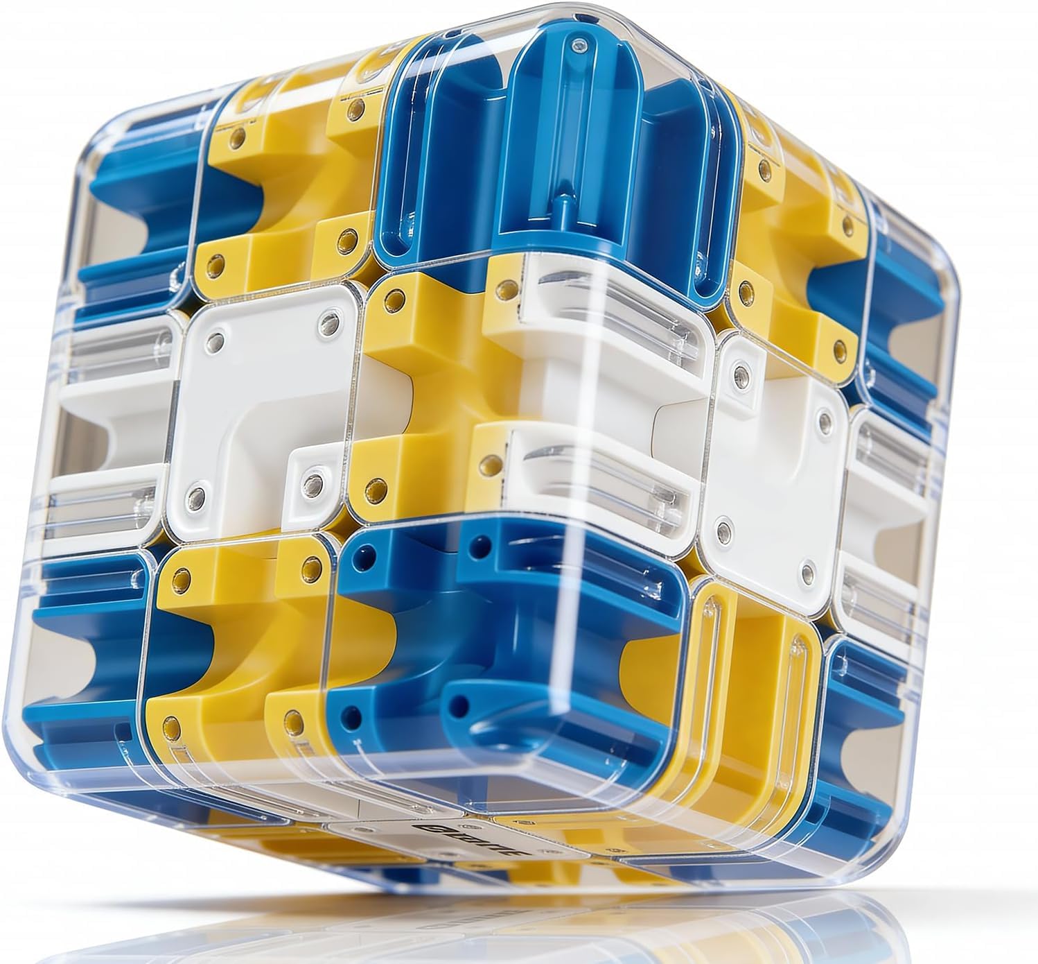 Large Labyrinth 3D Maze Cube,Christmas Stocking Stuffers Logical Challenge 3x3 Maze Puzzle Cube for Stress Relief & Logic Development, for Teens (Blue)