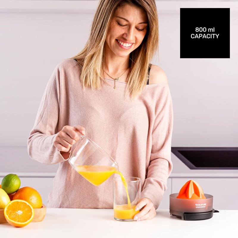 - Citrus Compact Exprimidor Eléctrico, 800 ml, Doble Giro, BPA Free