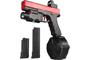 TOMATONG Gel Toys JM-X2,Full Auto Gel Toys JM-X2 with Goggles and Drum,for Christmas Easter Outdoor Games, Ages 14 Years Old and up and Adults,Red