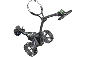 Motocaddy M5 GPS DHC Electric Golf Caddy - Electric Golf Push Cart, Touchscreen, Integrated GPS, Analytics Tracking, Bluetooth, and Automatic Downhill Control - Accessories Included (Black)