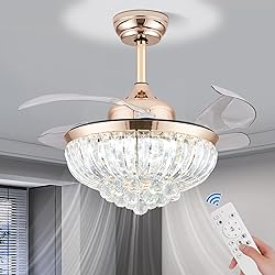 YPQXYHDA 36" Modern Fandelier Ceiling Fan with