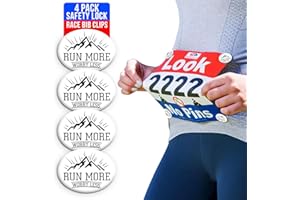 BIBBOARDS bibSNAPS Race Bib Clips - Safety Lock Fasteners - Secures Running, Marathon, Cycling and Event Number, Non Magnetic, Lightweight, Easy to Use, Safe & Reusable - Replacement for Safety Pins & Magnets